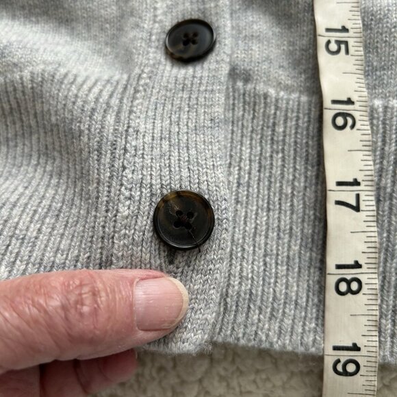 Madewell $198 Cashmere Heather Gray Button-Front Cardigan Sweater Size XXS - Picture 15 of 16